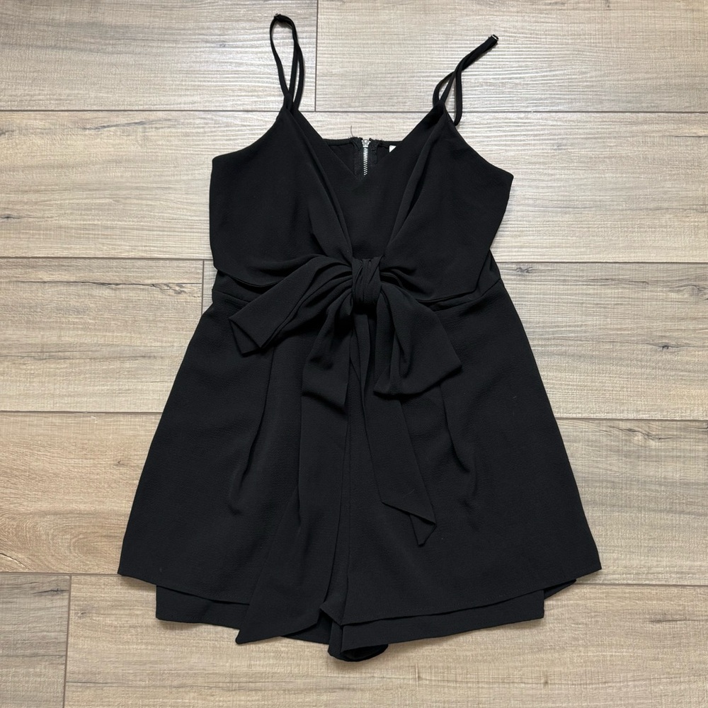 NWOT The Impeccable Pig Black Bow Romper